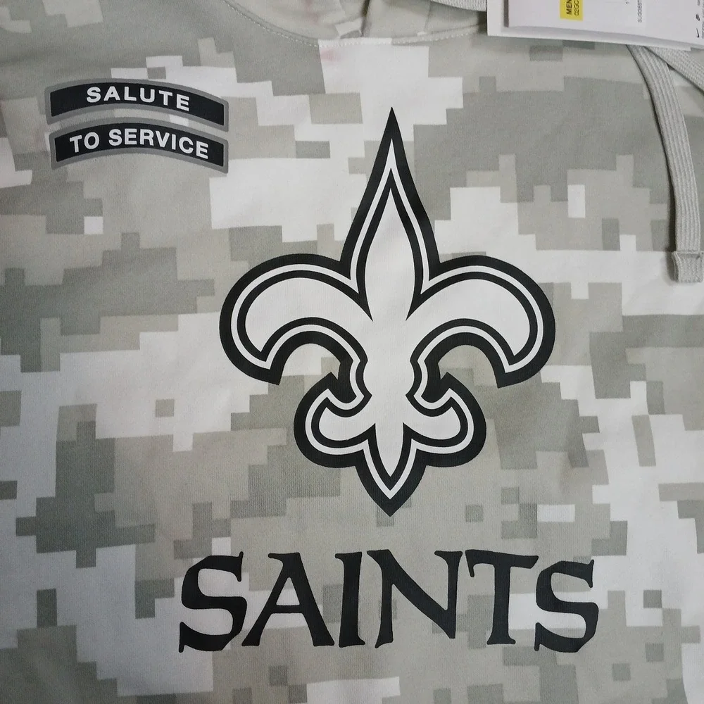 NWT Nike‎ New Orleans Saints 2024 Salute to Service Hoodie Small Camo *READ*